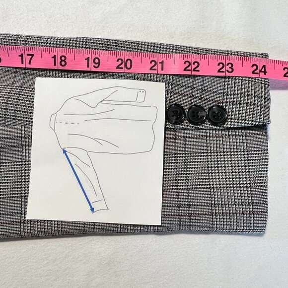 🧥 Women's Ricki's Jacket Size Large – Classic Grey Plaid Preppy Quiet lux - Picture 12 of 13